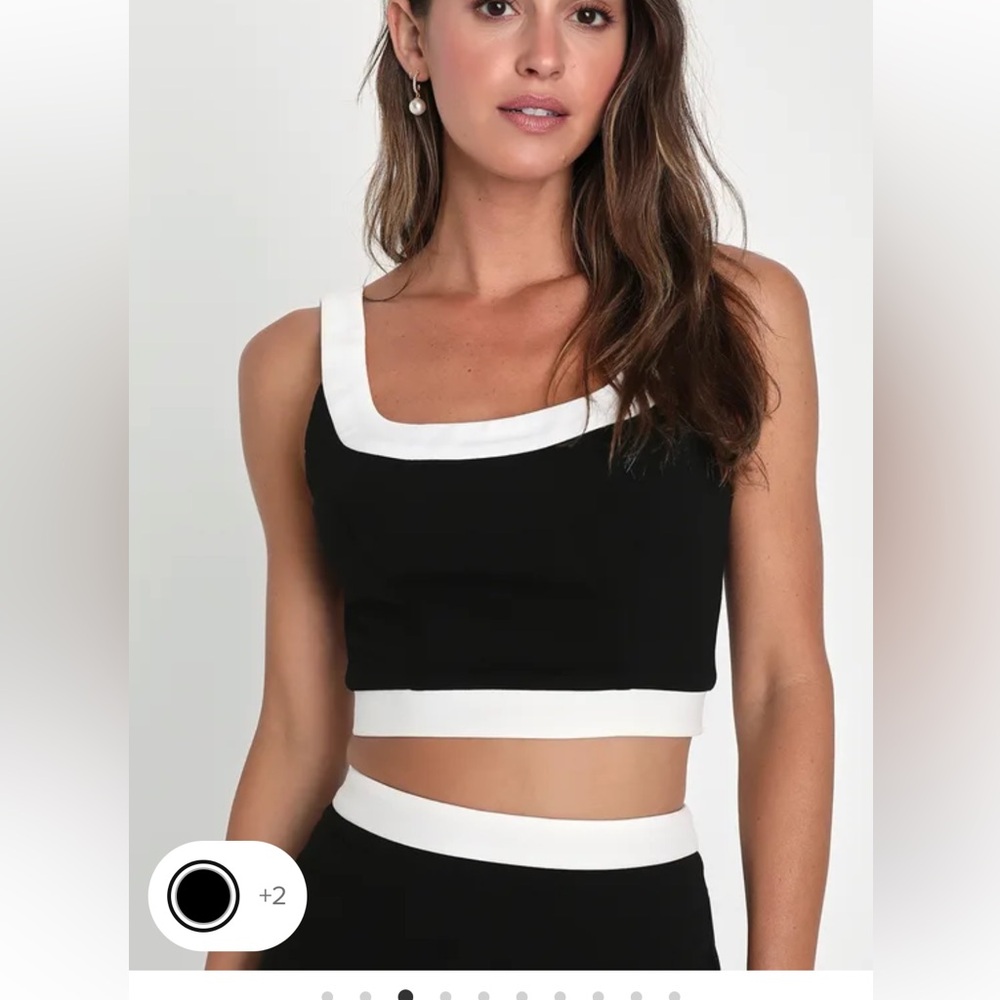 Lulus black and white crop top, new and tags attached
